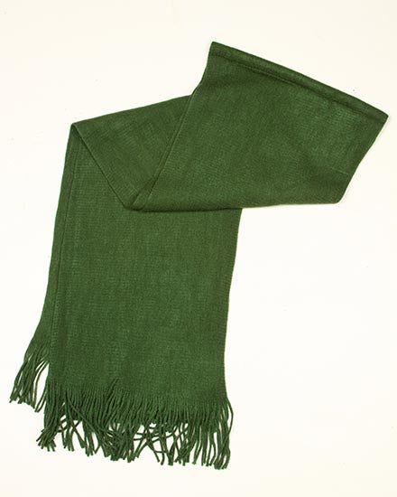 WOOL FRINGE CASHMERE SCARF
