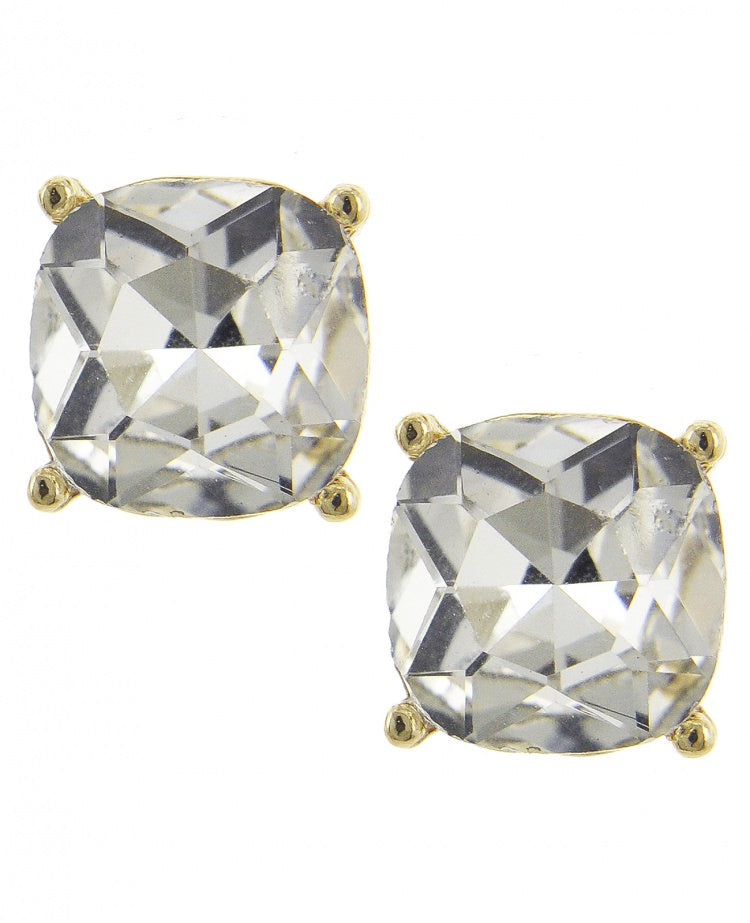 CRYSTAL CLEAR STUDDED EARRING SET
