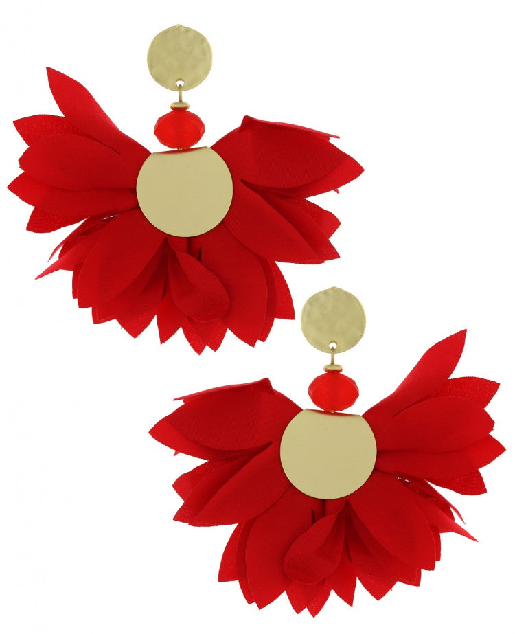 FLOWERBOMB RED EARRING SET