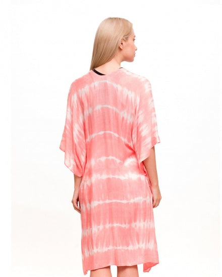 TIE DYE PINK KIMONO