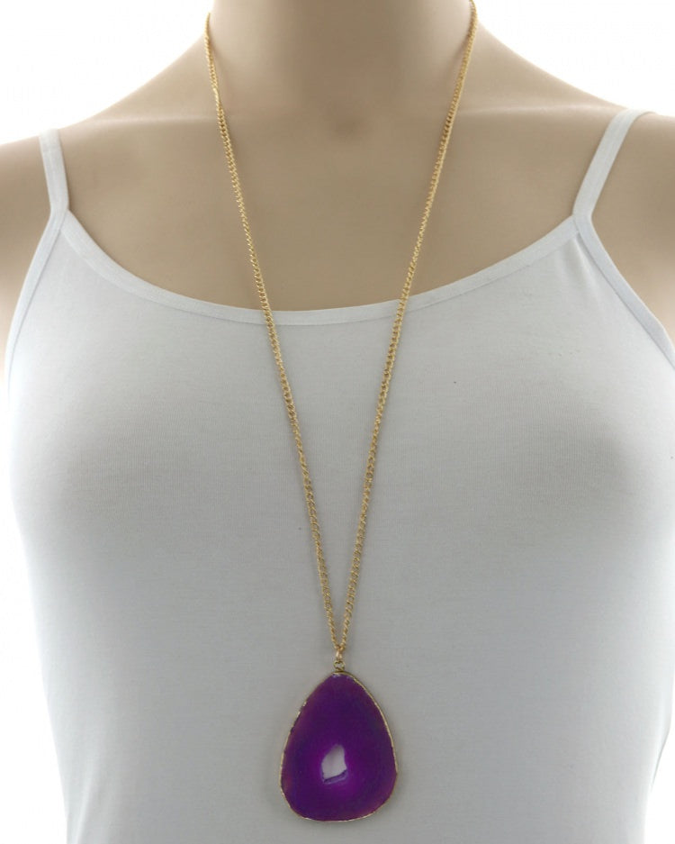 STONE PURPLE NECKLACE