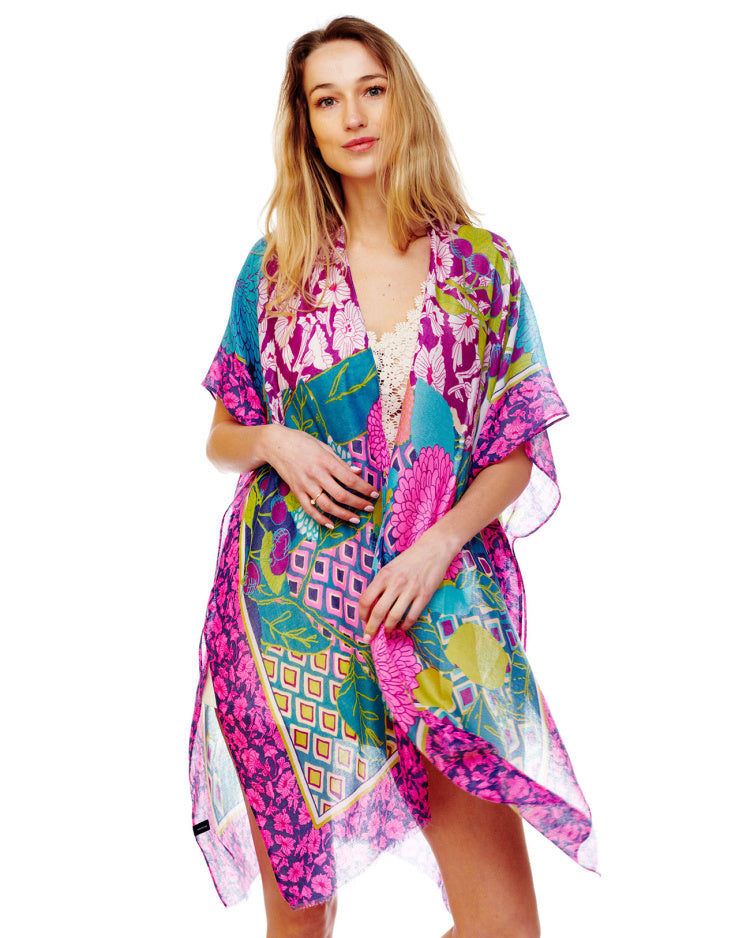 FLORAL MULTI PURPLE KIMONO