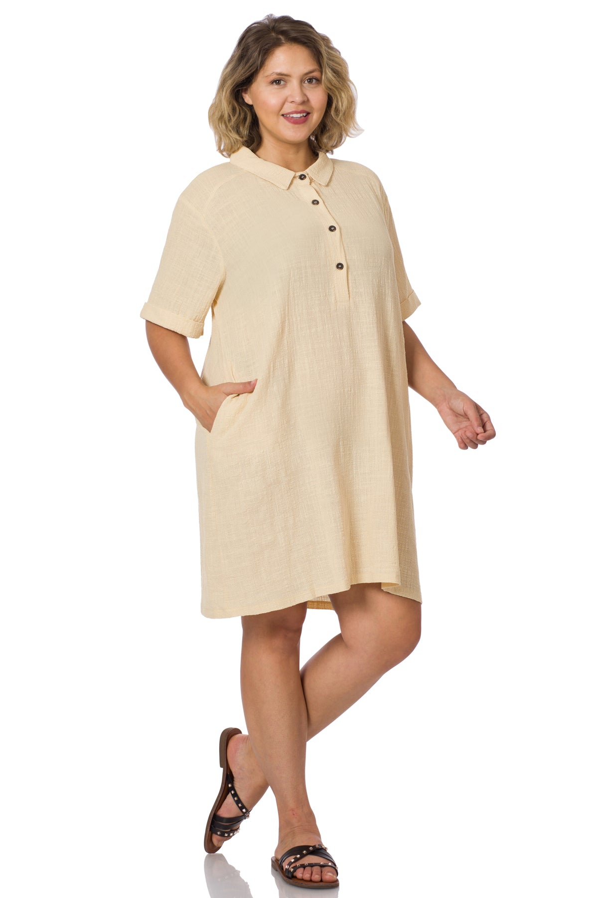 BUTTON ME SHIRT DRESS