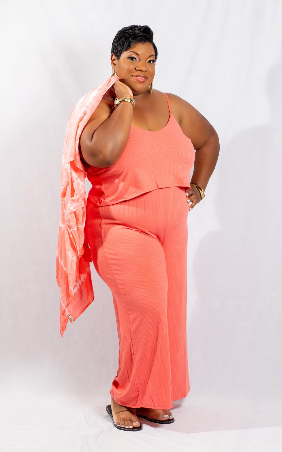 RIBBED SPAGHETTI STRAP JUMPSUIT MISSY