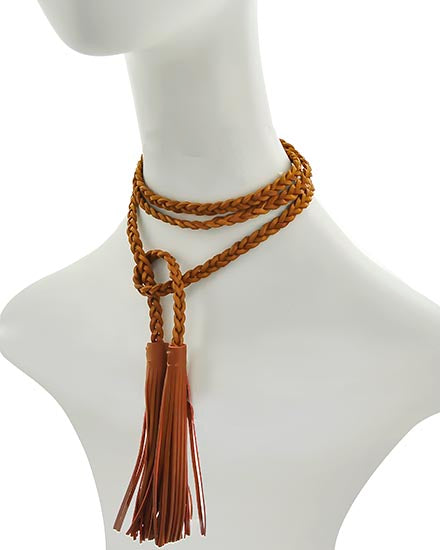 Leather Choker Braided