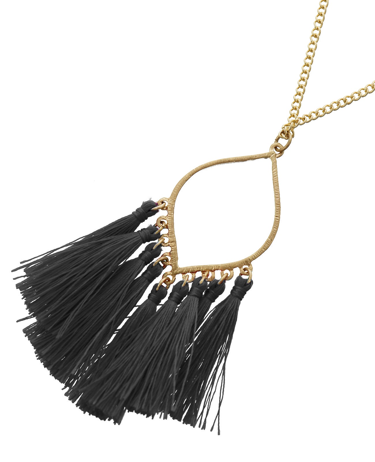 LONG YELLOW TASSEL NECKLACE