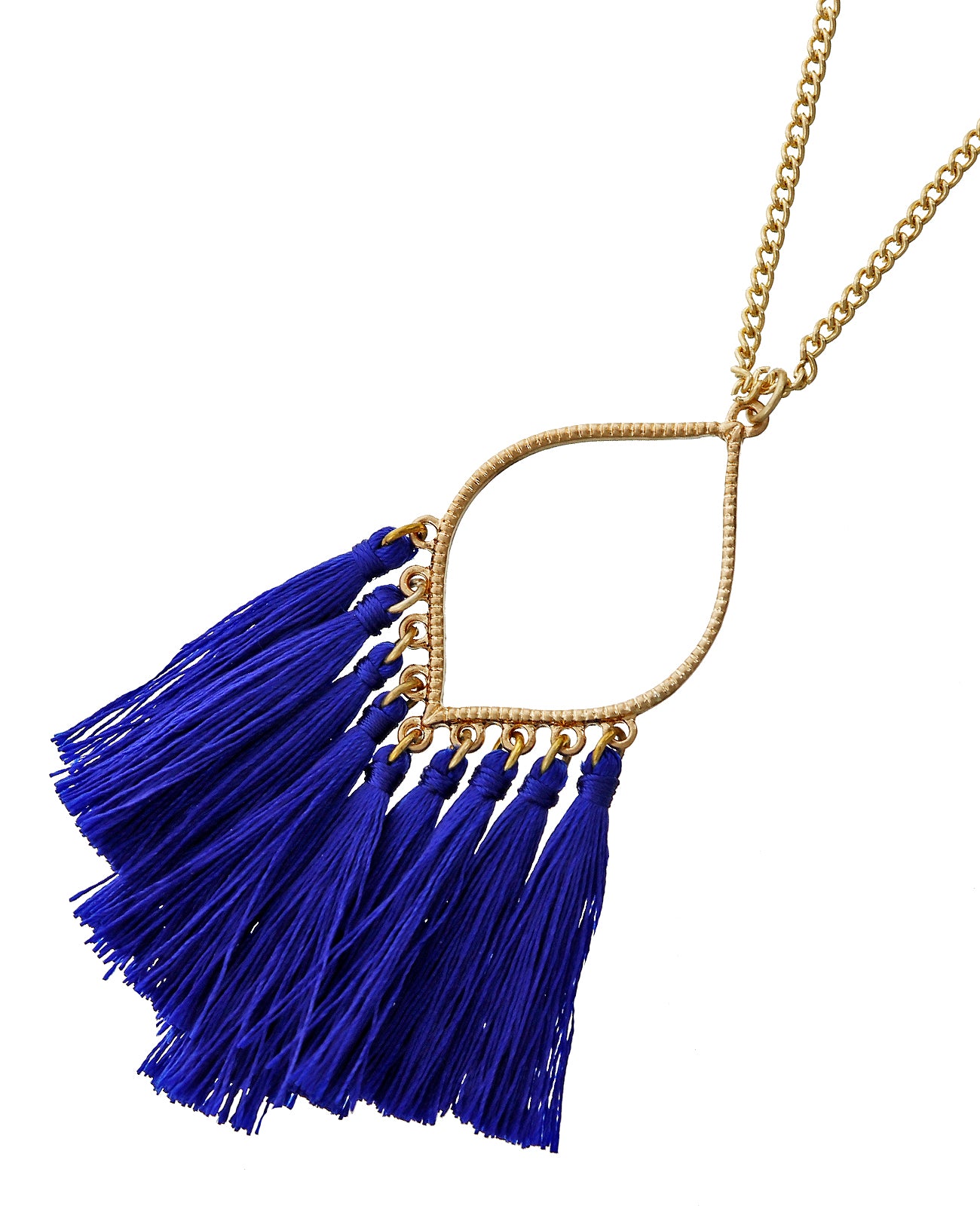 LONG YELLOW TASSEL NECKLACE