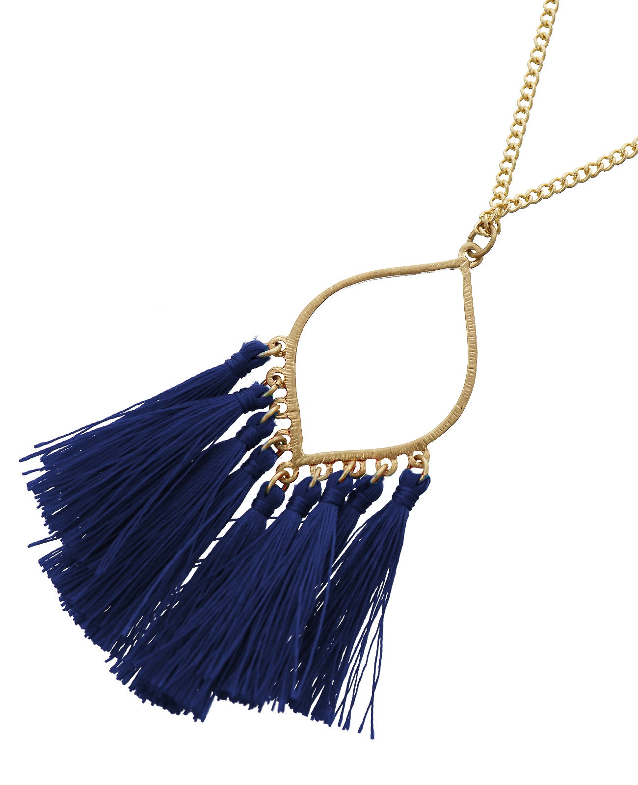 LONG YELLOW TASSEL NECKLACE