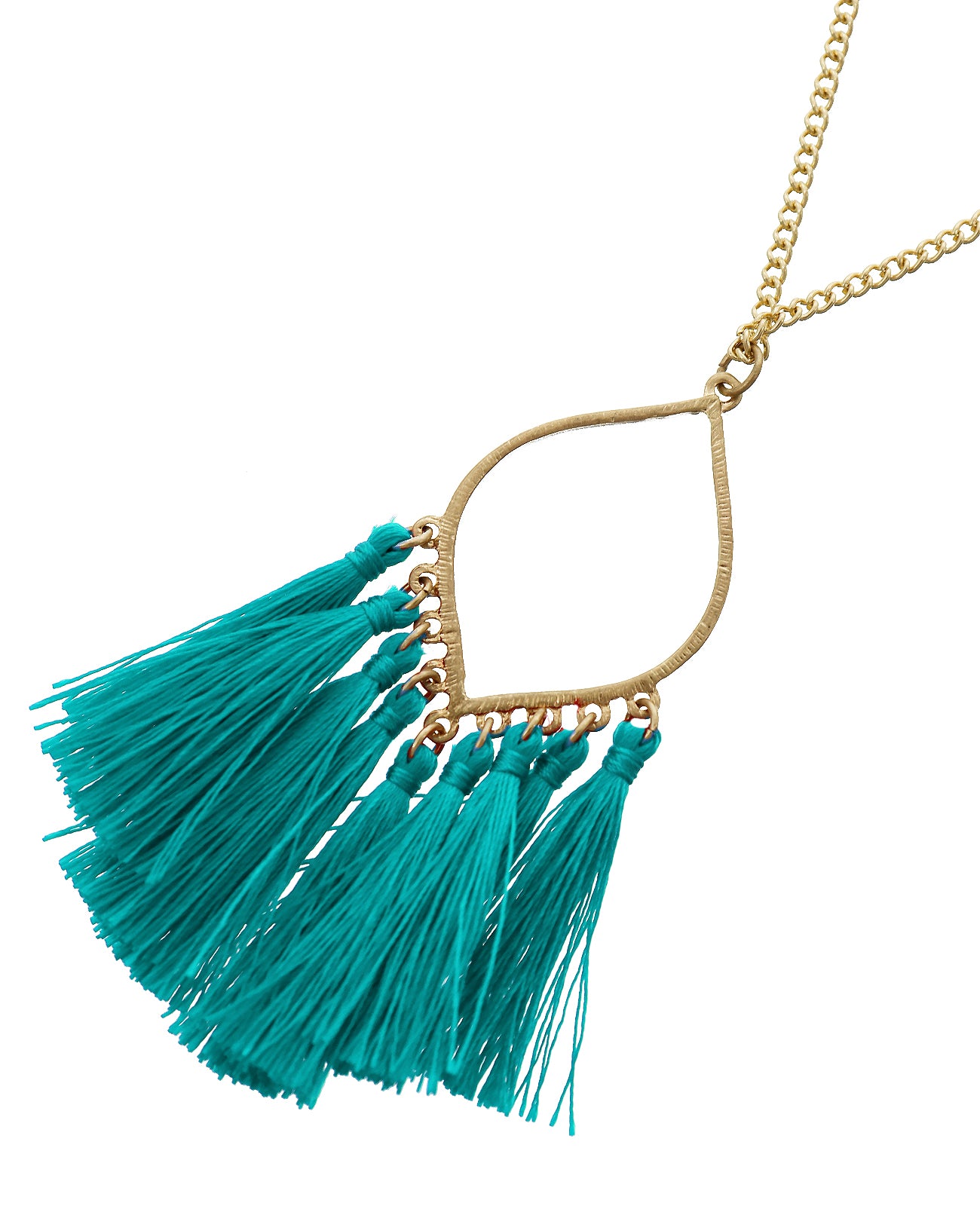 LONG YELLOW TASSEL NECKLACE