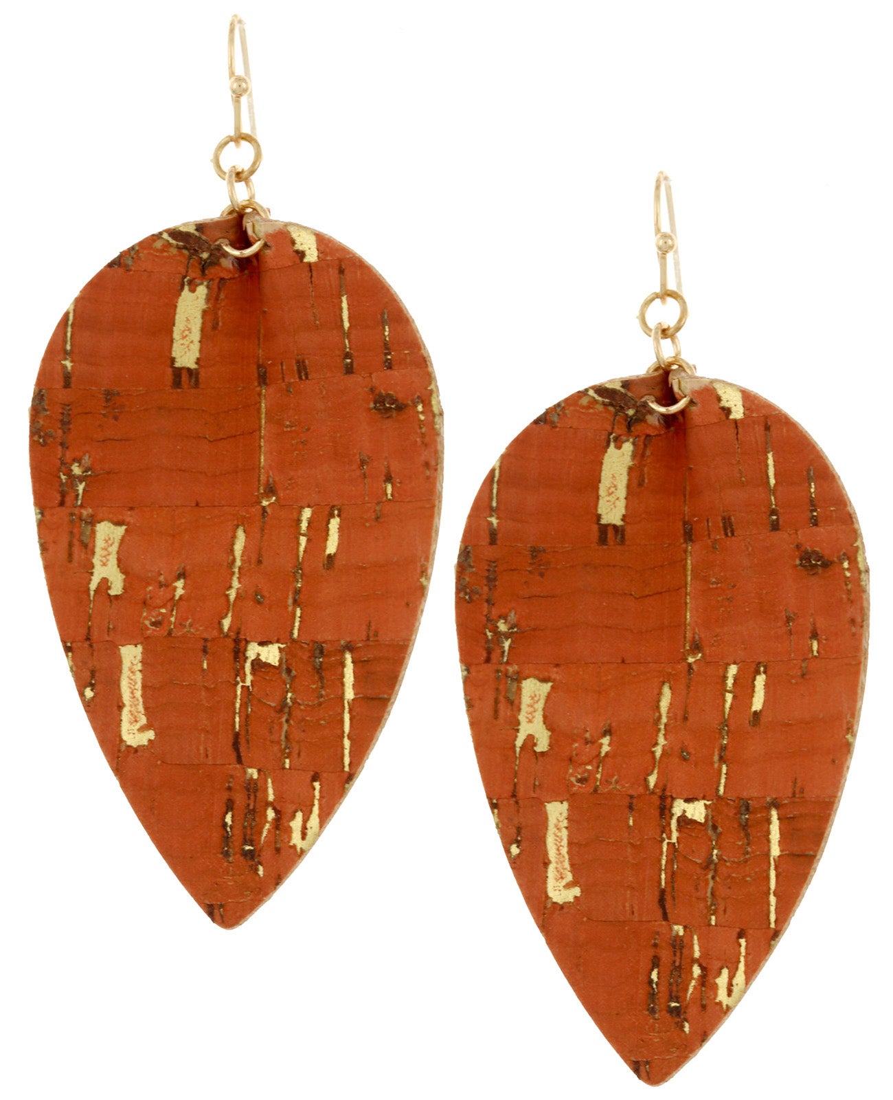 CORK ORANGE/GOLD EARRINGS