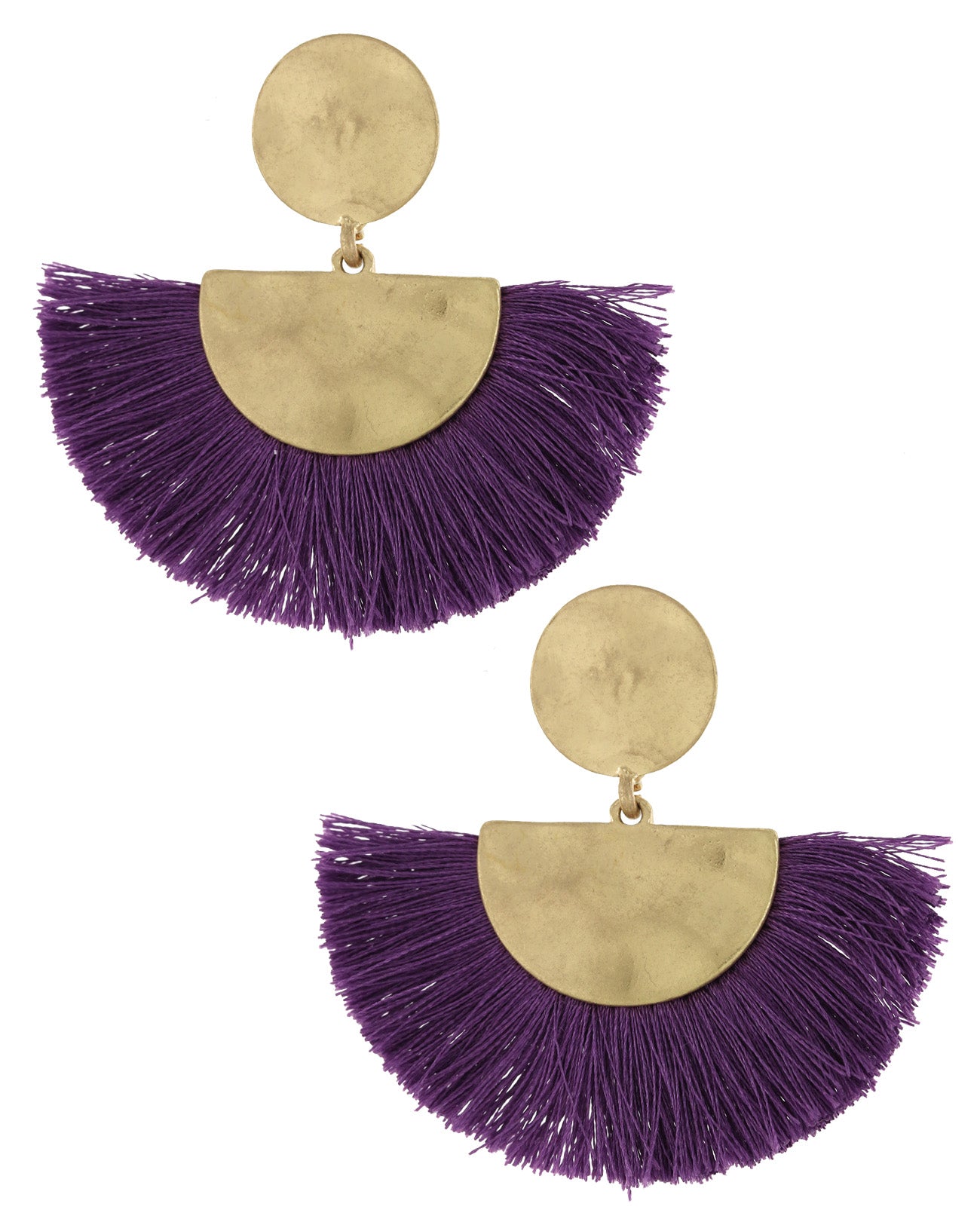 Metal Tassel Earring Set