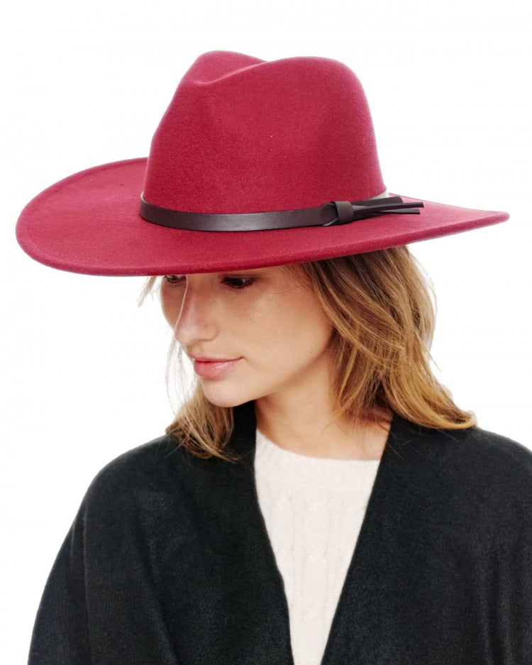 FELT FEDORA WIDE BRIM HAT