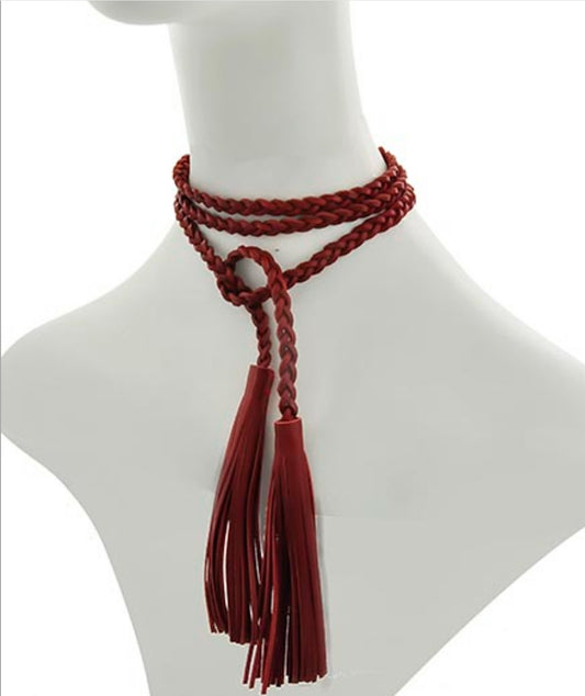 Leather Choker Braided